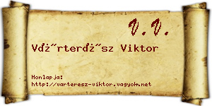 Várterész Viktor névjegykártya