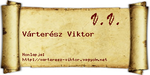 Várterész Viktor névjegykártya